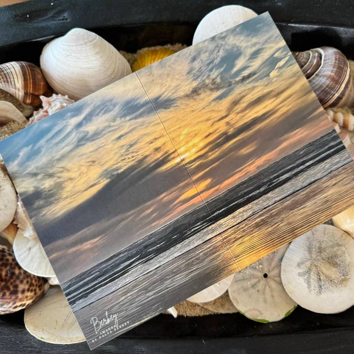 Coastal Sunset Pacific Northwest Beach Greeting Card for wholesale by Berkey Images