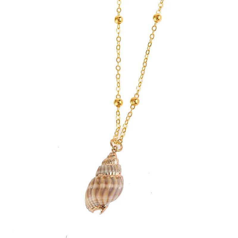 Syrrios Gifts LLC - Wholesale Pendant/Charm Necklace - Gold Sea Shell Pendant Necklace – Scallop, Murex, Whelk12