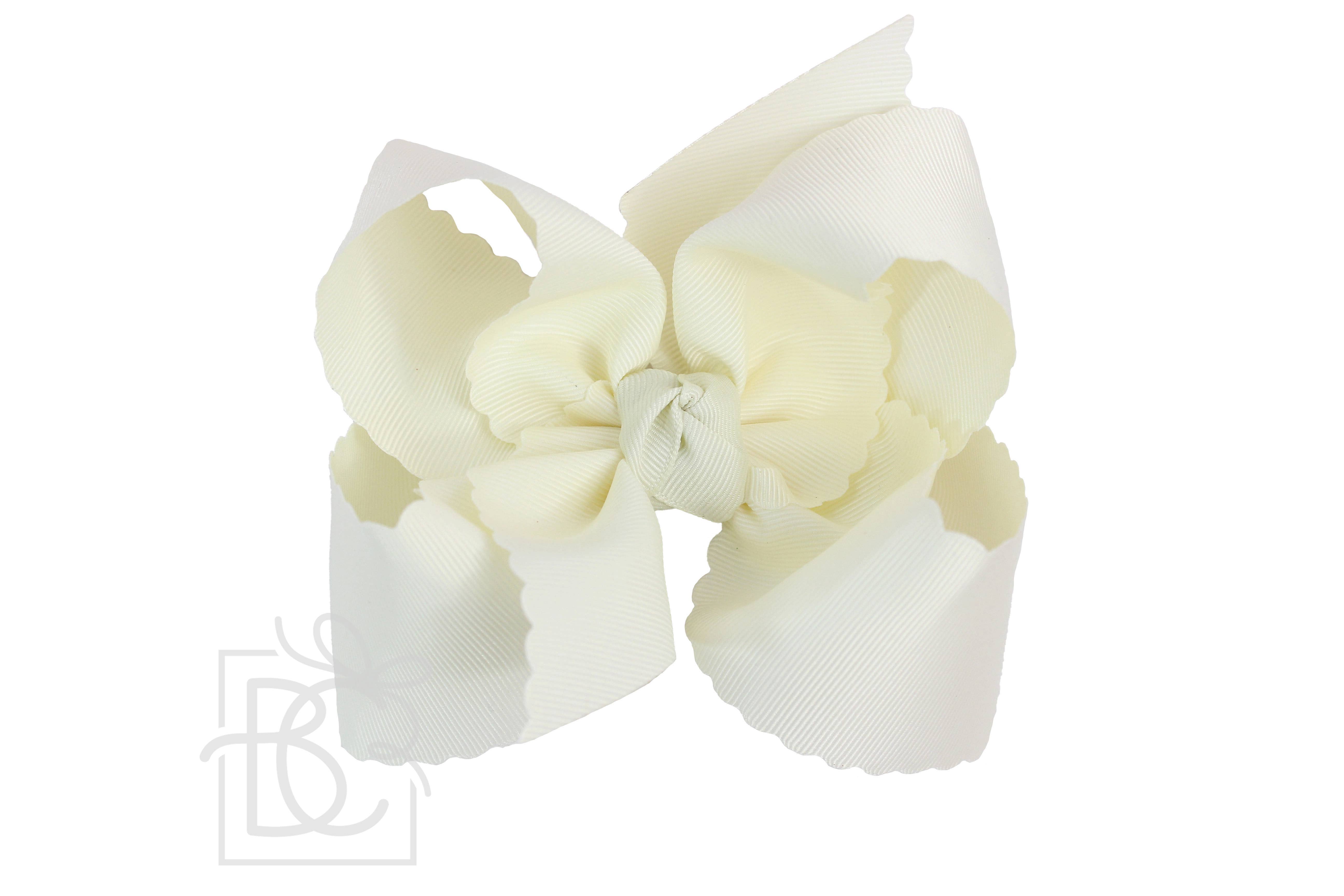 Beyond Creations, LLC – wholesale Hair bow – Kids – SCALLOPED EDGE BOW38