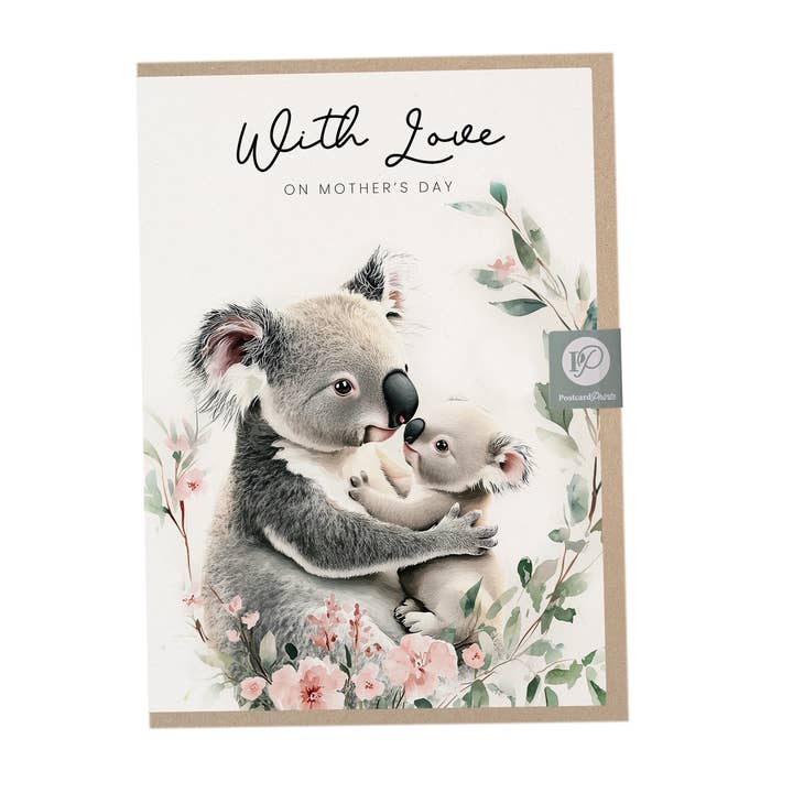 Cute Koala Mother’s Day Card for Mum for wholesale by Postcard Prints