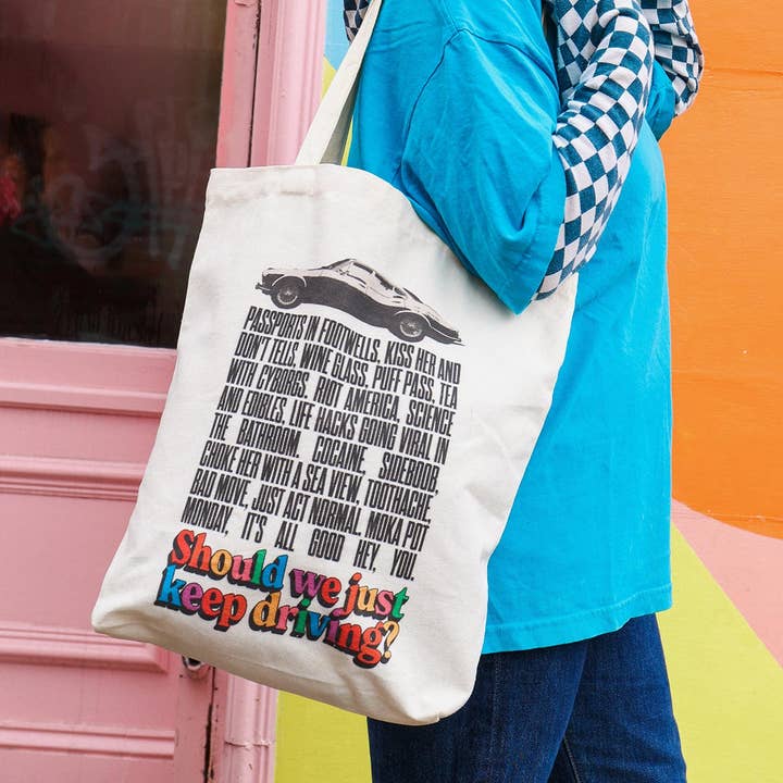 Borsa Heavyweight Keep Driving in colore naturale per la vendita all'ingrosso da parte di HollieGraphik