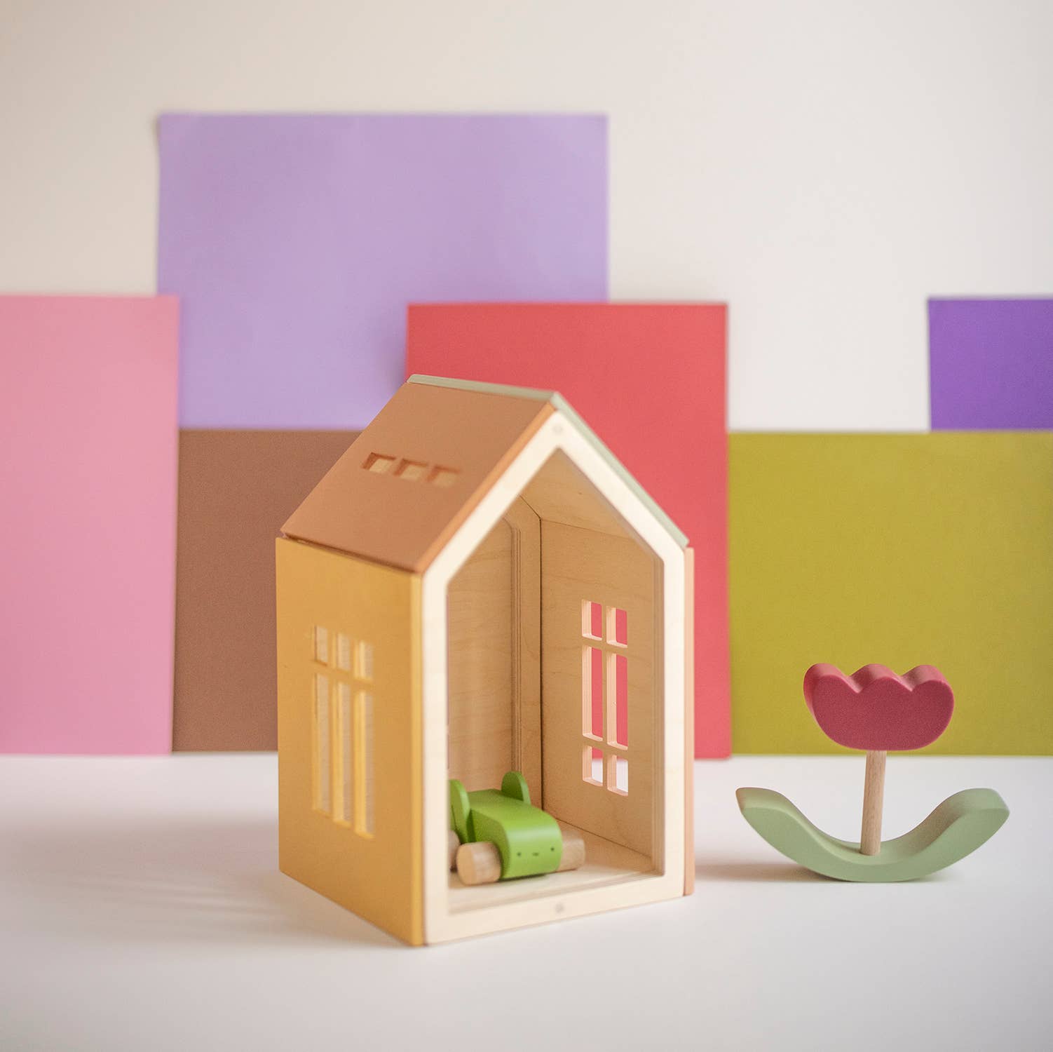 Babai – Großhandel Puppenzubehörset – Kinder – Babai Puppenhaus auf Magneten, Größe L, Lollipop-Farben9