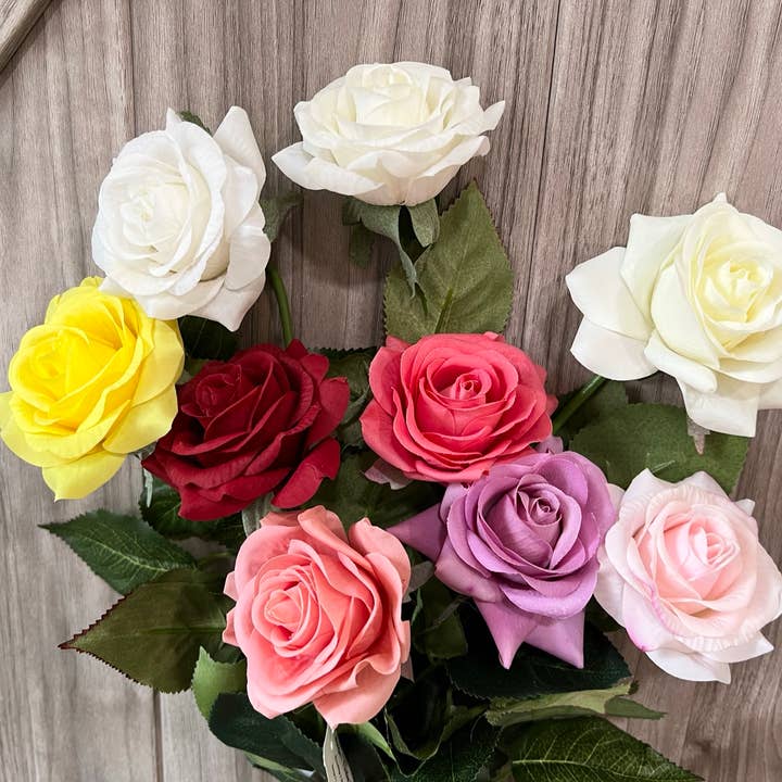 Angel Isabella - Wholesale Artificial Flowers - Pack of 48 Or 50 stems-17"Longe Stem Real Touch Rose