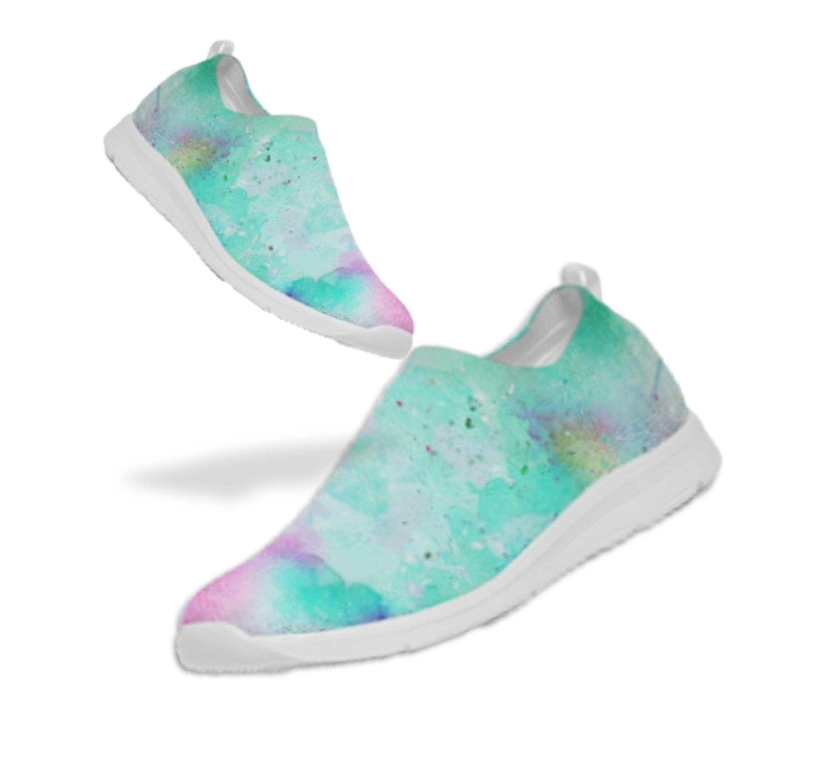 WickedYo - Wholesale Lifestyle Sneakers - Women's - Fly-knit Slip-on Sneakers- Tie Dye Design. Casual Comfy Shoes for Women. WickedYo9