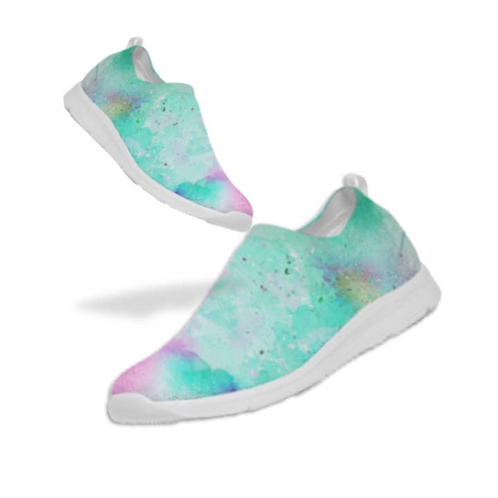 WickedYo - Wholesale Lifestyle Sneakers - Women's - Fly-knit Slip-on Sneakers- Tie Dye Design. Casual Comfy Shoes for Women. WickedYo9