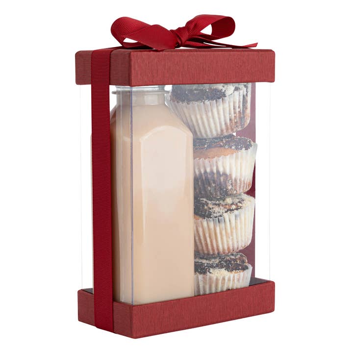 Hammont - Wholesale Gift Box - Clear Plastic Gift Boxes 6 Pack Bakery Boxes