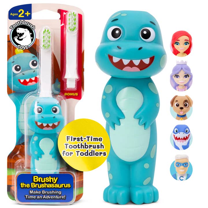 Kids Dinosaur Toothbrush Toy - Brushy DISCOUNTED CASE PACK for wholesale by Toothbrush Toys