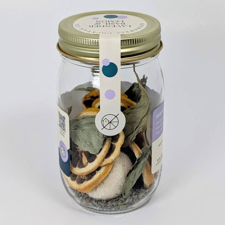 Adornwell Cocktail Co. – Großhandel DIY-Getränkekit – Cocktail-Infusionsset mit Lavendel, Basilikum und Zitrone5