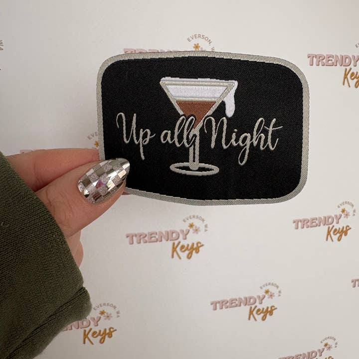 TrendyKeys – wholesale Lapp – Up All Night vävt märke för hattar & mer