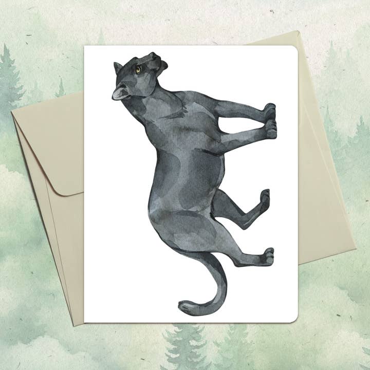 Cartão de felicitações artesanal com pantera por atacado de Soul Familiar