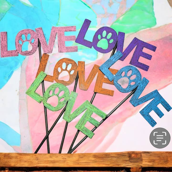 Amore per gli animali Piantina da giardino regali per cani riciclare regalo per animali metallo per la vendita all'ingrosso da parte di Whimsies