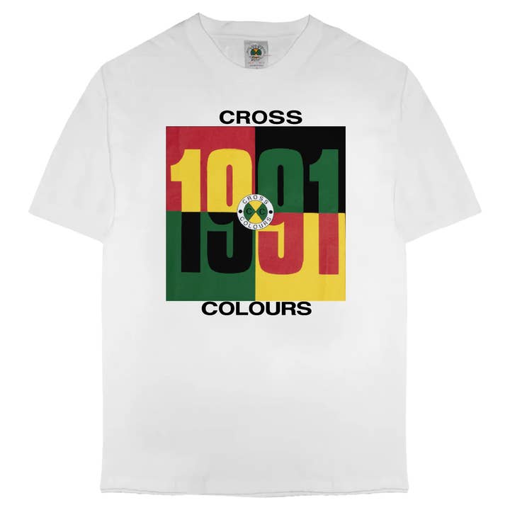 Cross Colours 1991 T-Shirt - White for wholesale by Cross Colours