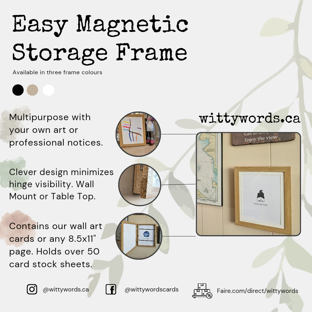 Witty Words - Cards and Wall Art - Wholesale Picture Frame - 4 in 1 Lighthouse Witty Words Display & Storage - Frame Set1