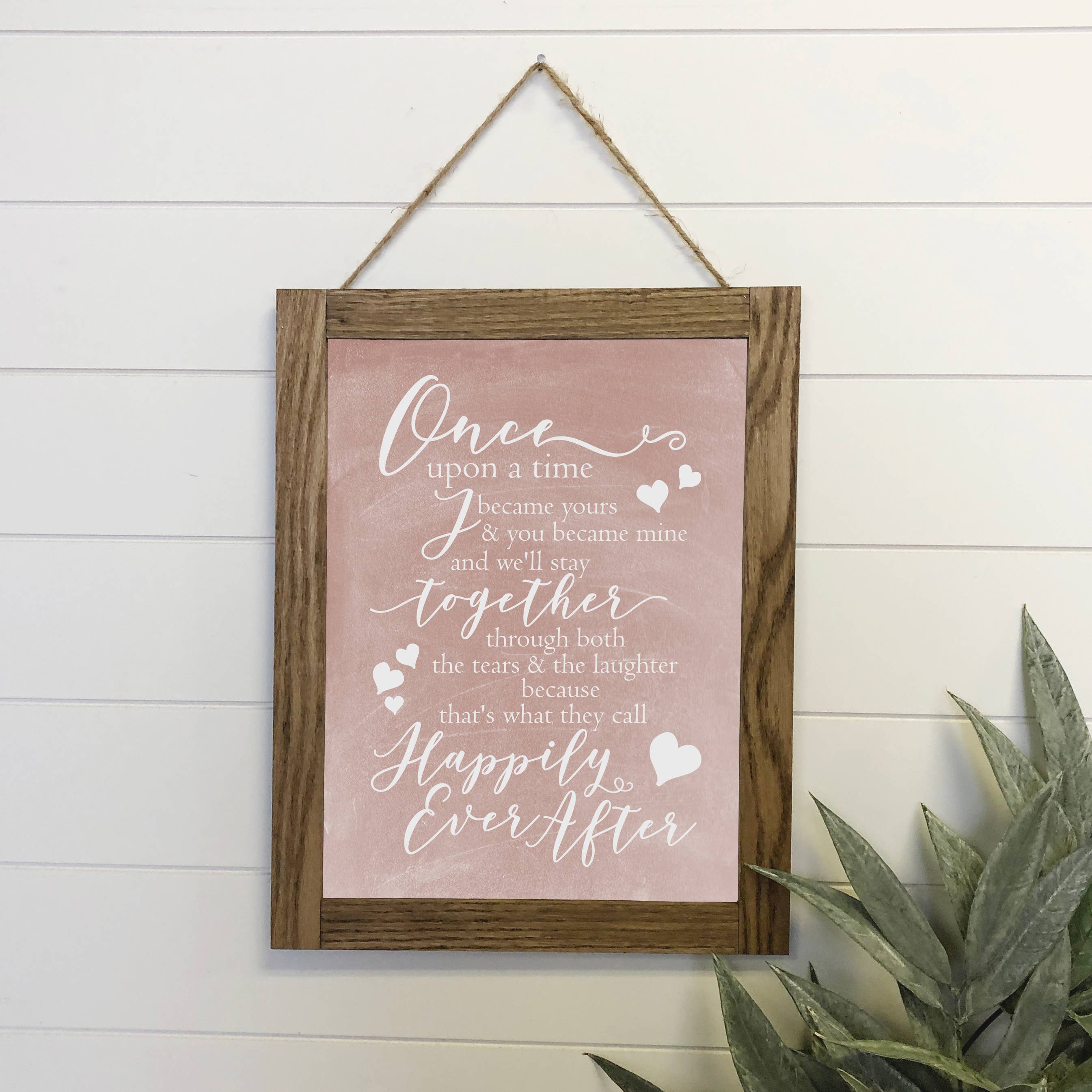 Hangout Home - Wholesale Sign - Once Upon a Time Canvas Wood Sign Framed Wall Art Print0