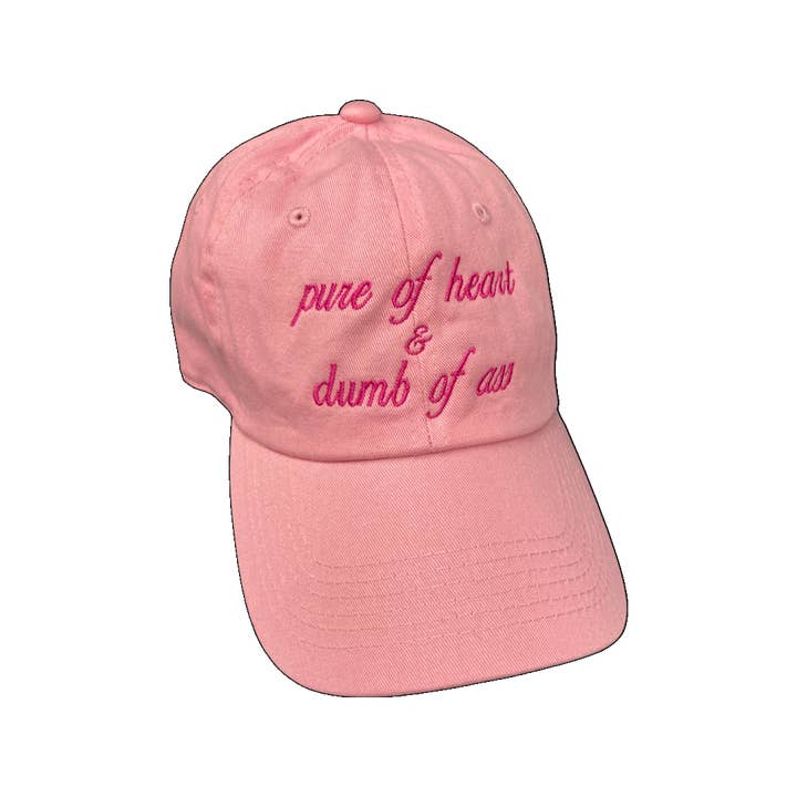 IncredibleGood Inc - Venta al por mayor Gorra de béisbol - Mujer - Pure of Heart & Dumb of Ass gorro rosa bordado para papá, talla única