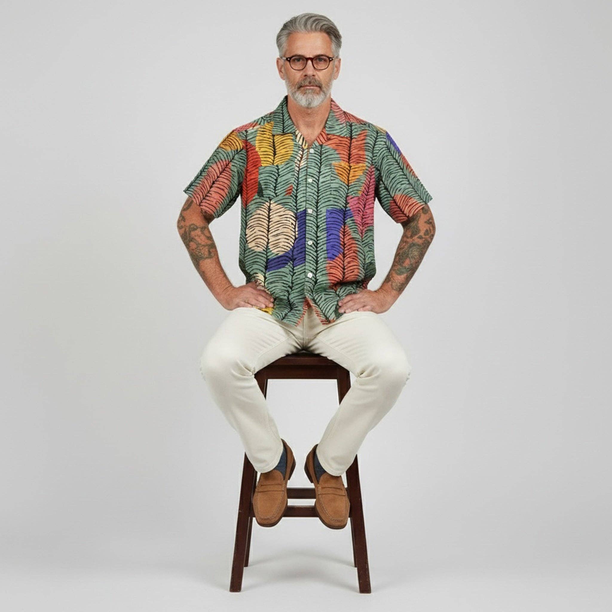 Multi Pattern Woody | Men's Short-Sleeved Shirt | Available in Europe for wholesale on Faire3