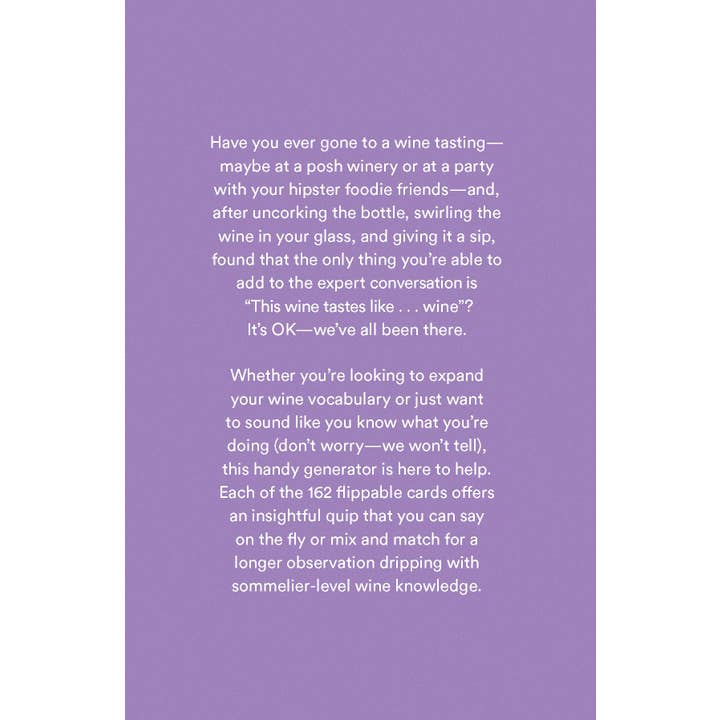 Chronicle Books - Wholesale Card Game - Wine Convo Generator4