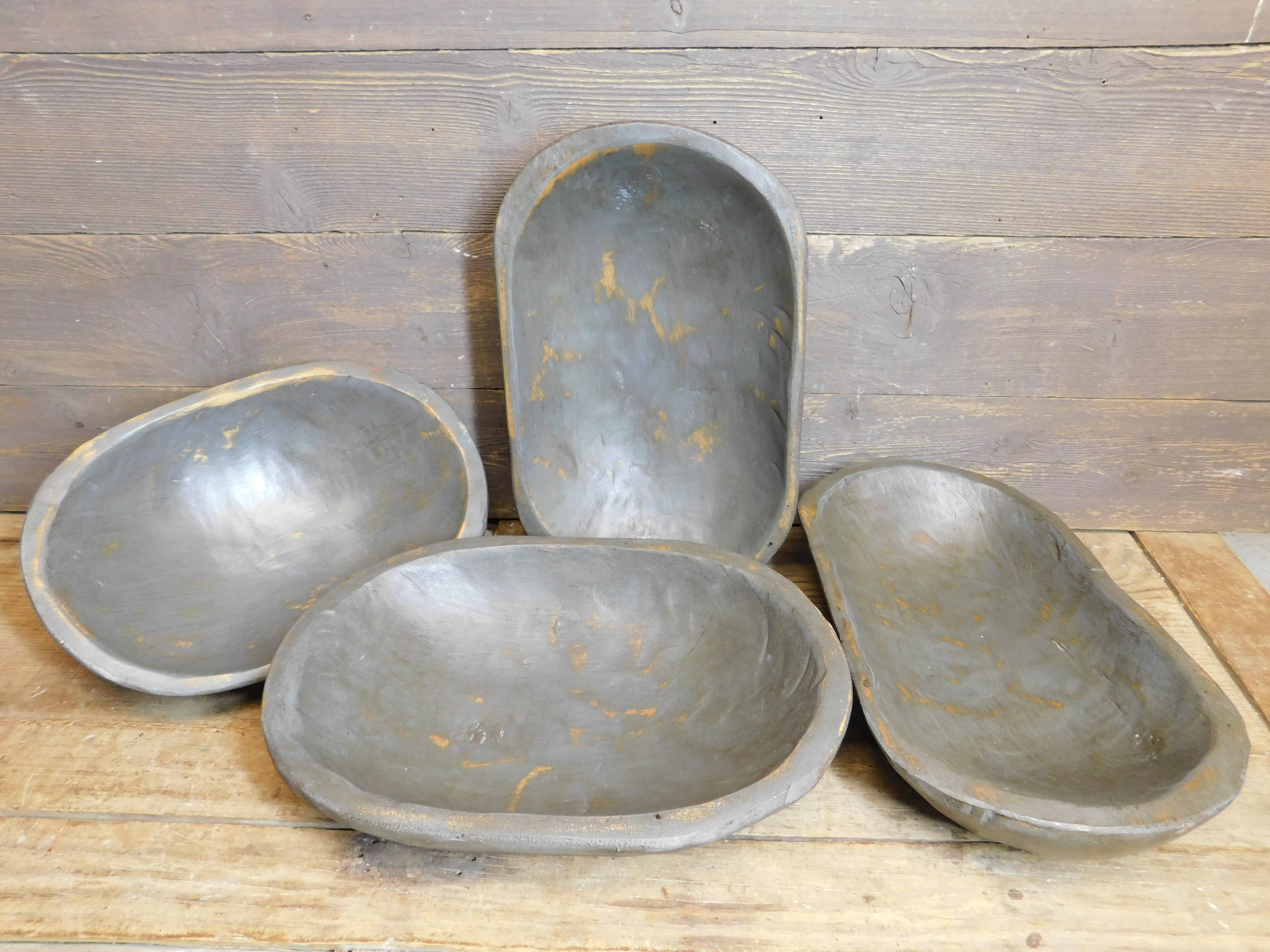 My Amigos Imports – wholesale Decorative plate/dish/bowl – CLEARANCE-Valero Wooden Dough Bowl-ER-Batea-Slate Grey-$150