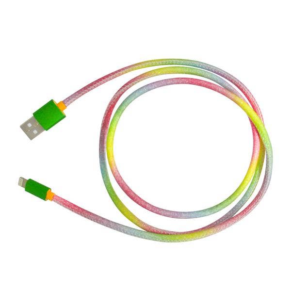 coexs novelty - Wholesale Charging Cable - Rainbow Glitter Cable0