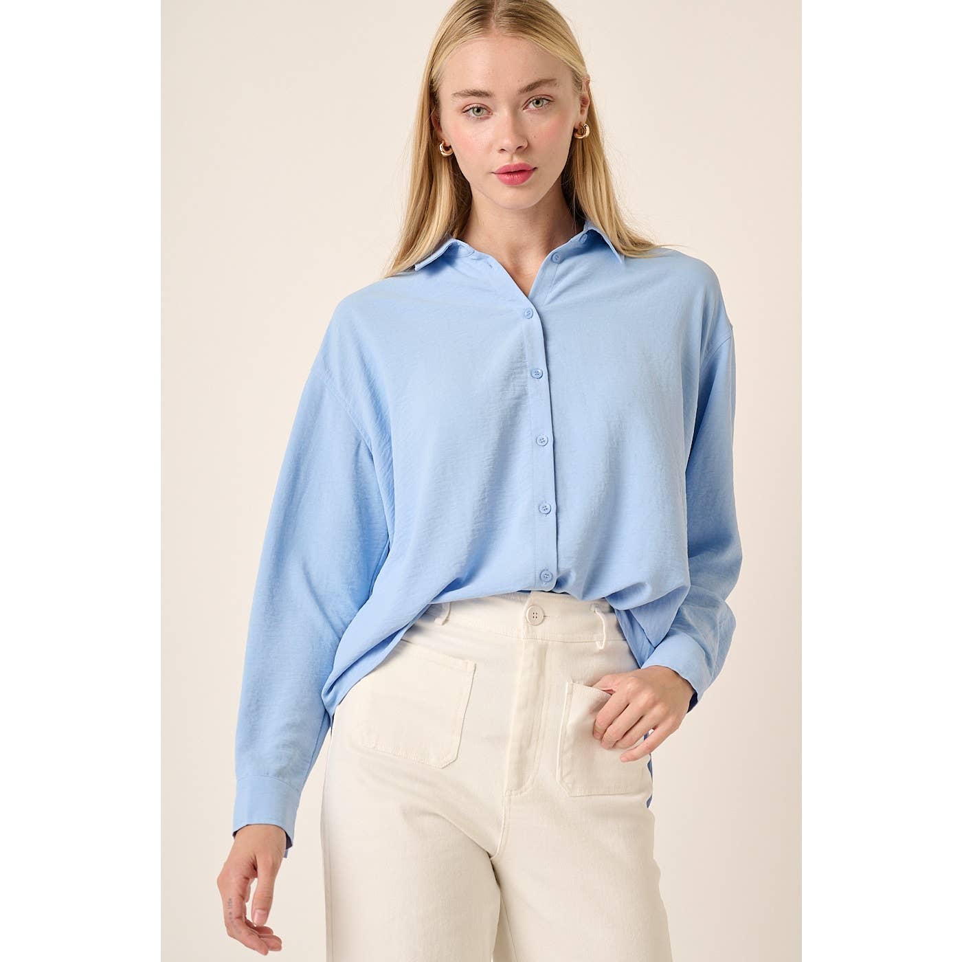 mittoshop - Wholesale Button Down Shirt - Women's - AIRFLOW BUTTON DOWN LONG SLEEVE SHIRT1