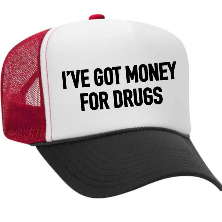Inappropriate Trucker Hats - Vendita all'ingrosso Cappellino da camionista - Unisex - Cappello da camionista I've Got Money for Drugs