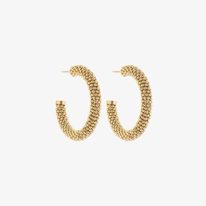 Dahlia gold plated earrings for wholesale by Liet&Joliet
