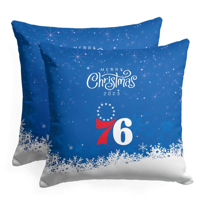 NBA 76ers CHRISTMAS 2023 - Printed Throw Pillow for wholesale by The Northwest Group