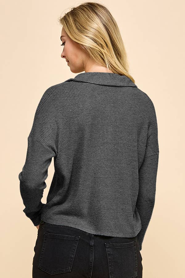 Heart & Hips - Vente Polo – femme - RT53826L - Polo à manches longues décontracté11