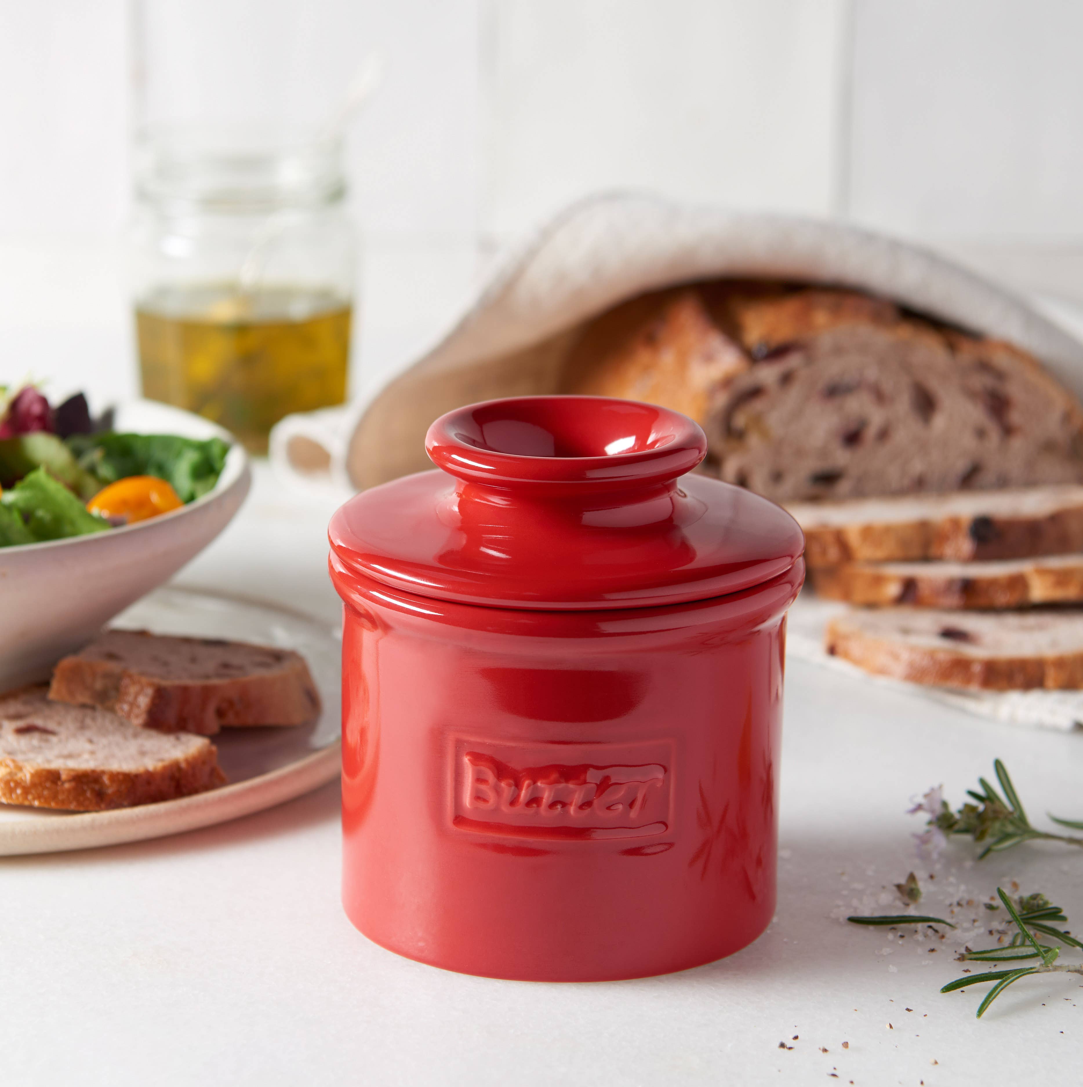 The Original Butter Bell® Crock - Wholesale Botervloot - The Original Butter Bell® Crock - Café Maraschino Rood4