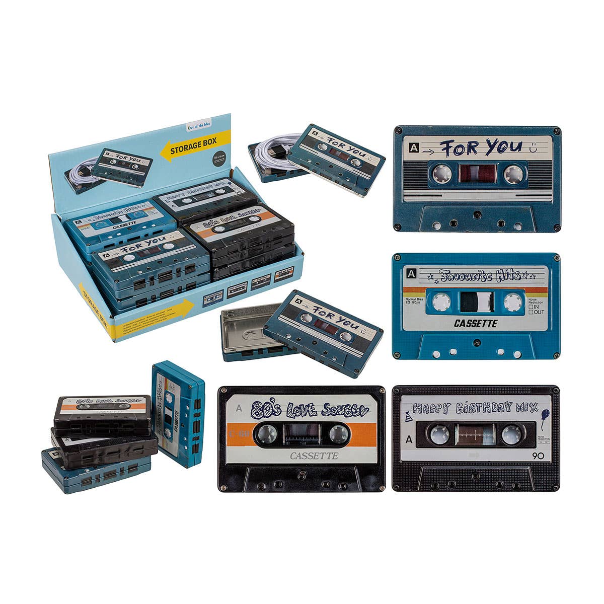 Accentra - Wholesale Storage Bag - Metal storage tin in cassette tape design1