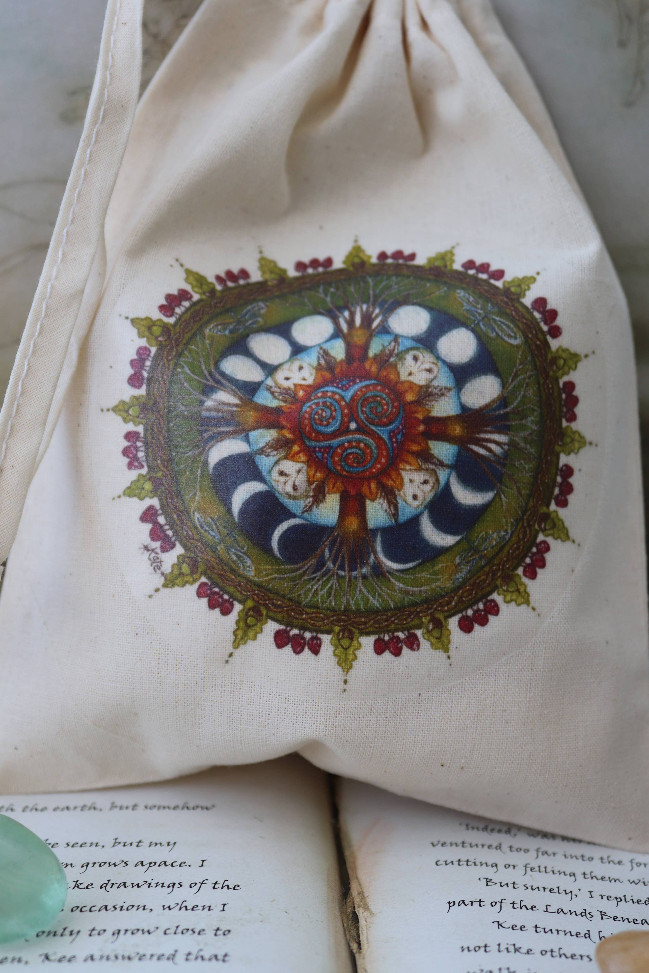 FreeRangeFaeries - Wholesale Pouch - Women's - Wood Wide Web Tarot Pouch1