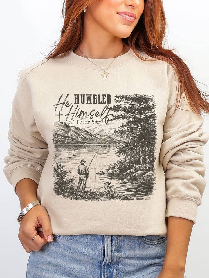 Il s'est humilié Sweat-shirt en molleton épais à col rond pour la vente par Wholesale Accessory Market