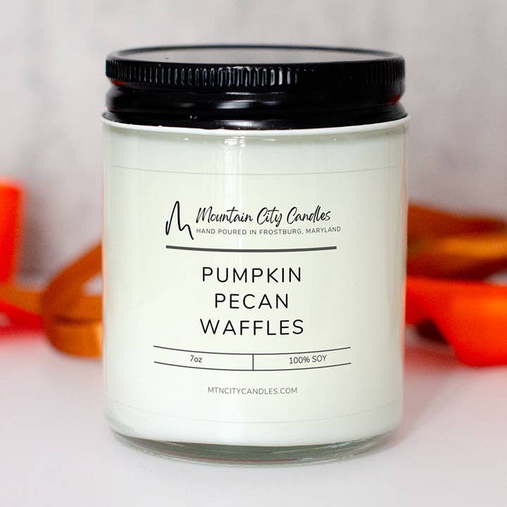 Mountain City Candles - Vendita all'ingrosso Candela in vasetto - Candele e fondenti in cera di soia profumate alla zucca e noci pecan0