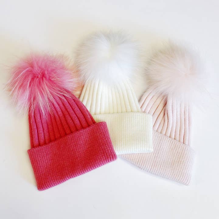 Ellison+Young - Wholesale Beanie - Women's - Pure Angora Genuine Fur Luxe Beanie