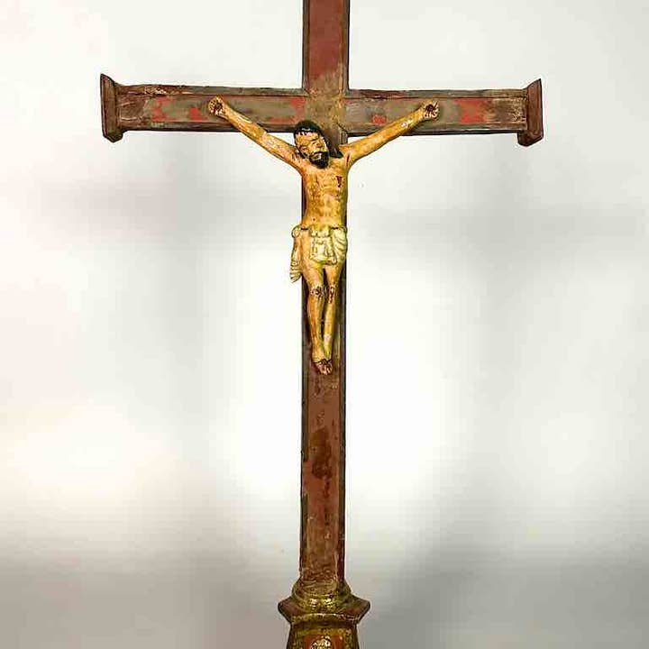 Crucifixo católico franco-vietnamita antigo por atacado de The Niger Bend