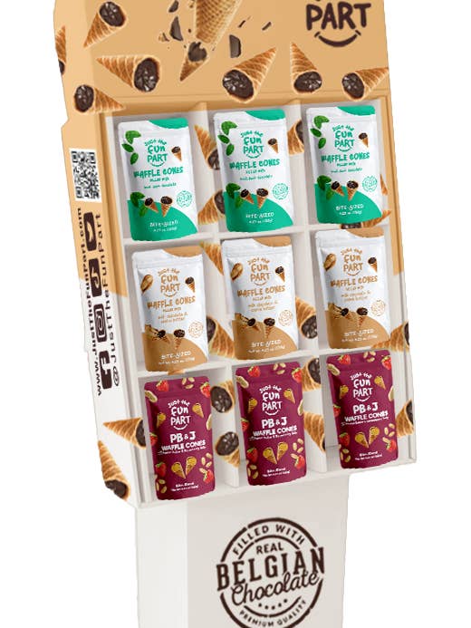 Just The Fun Part-Mixed 63ct Shipper (Mint/Cookie Bttr/PB&J) for wholesale by Just the Fun Part