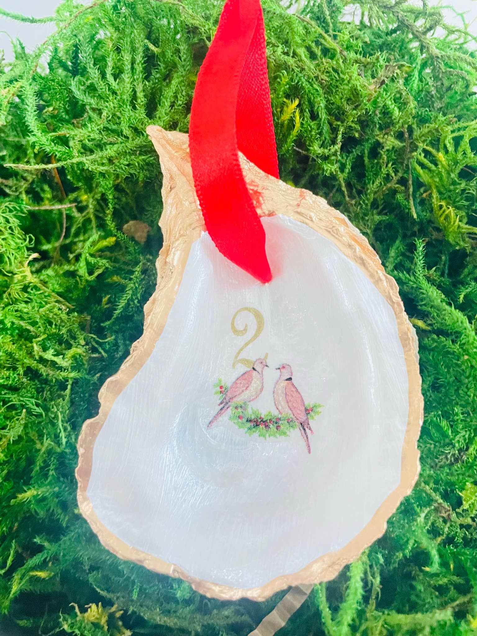 Shells by Shea - Wholesale Ornament - Oyster Shell Ornament Set,12 Days of Christmas Ornaments4