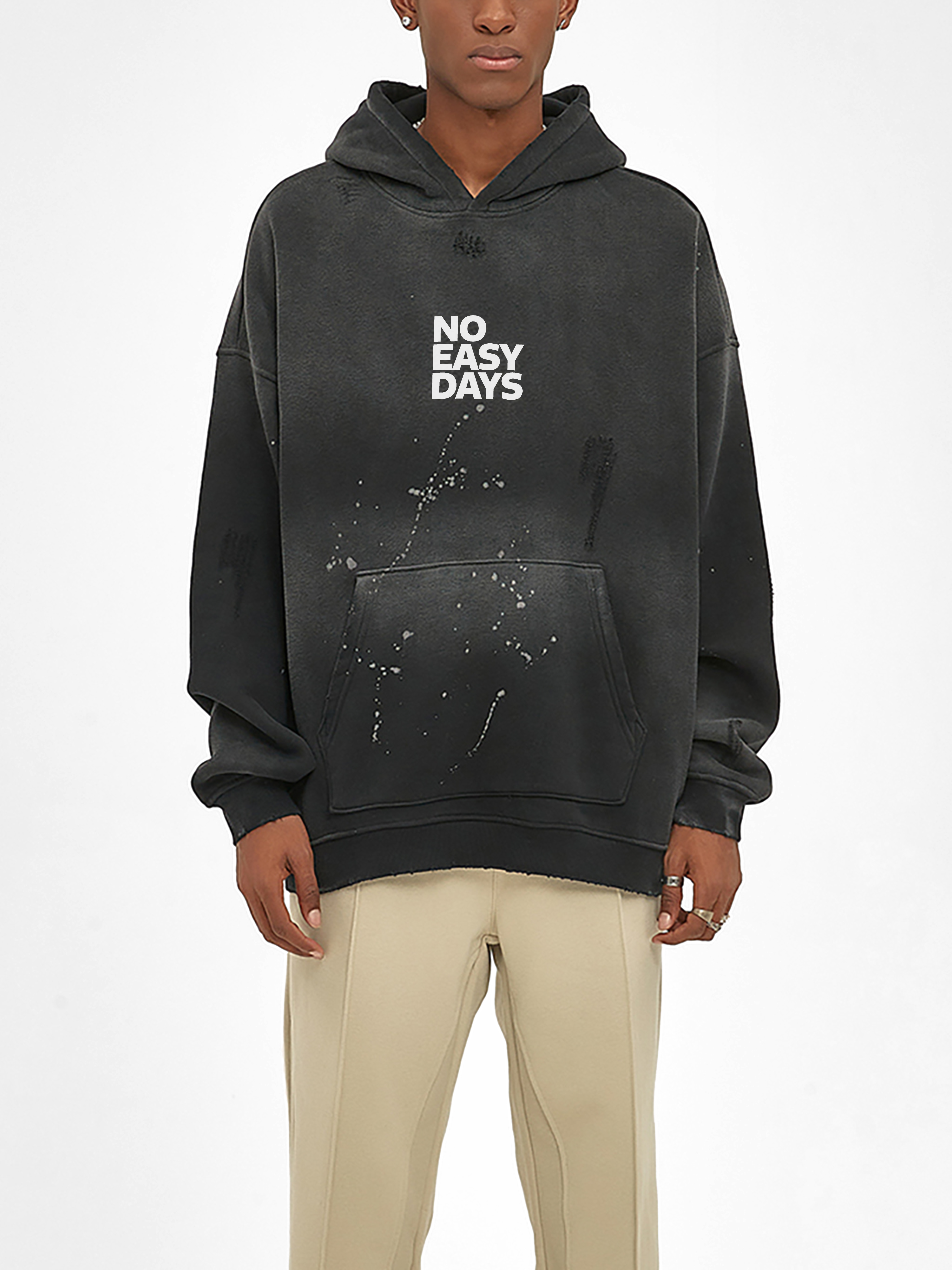 YUDAE - Wholesale Hoodie - Unisex - Vintage Washed Frayed Fleece Hoodie16