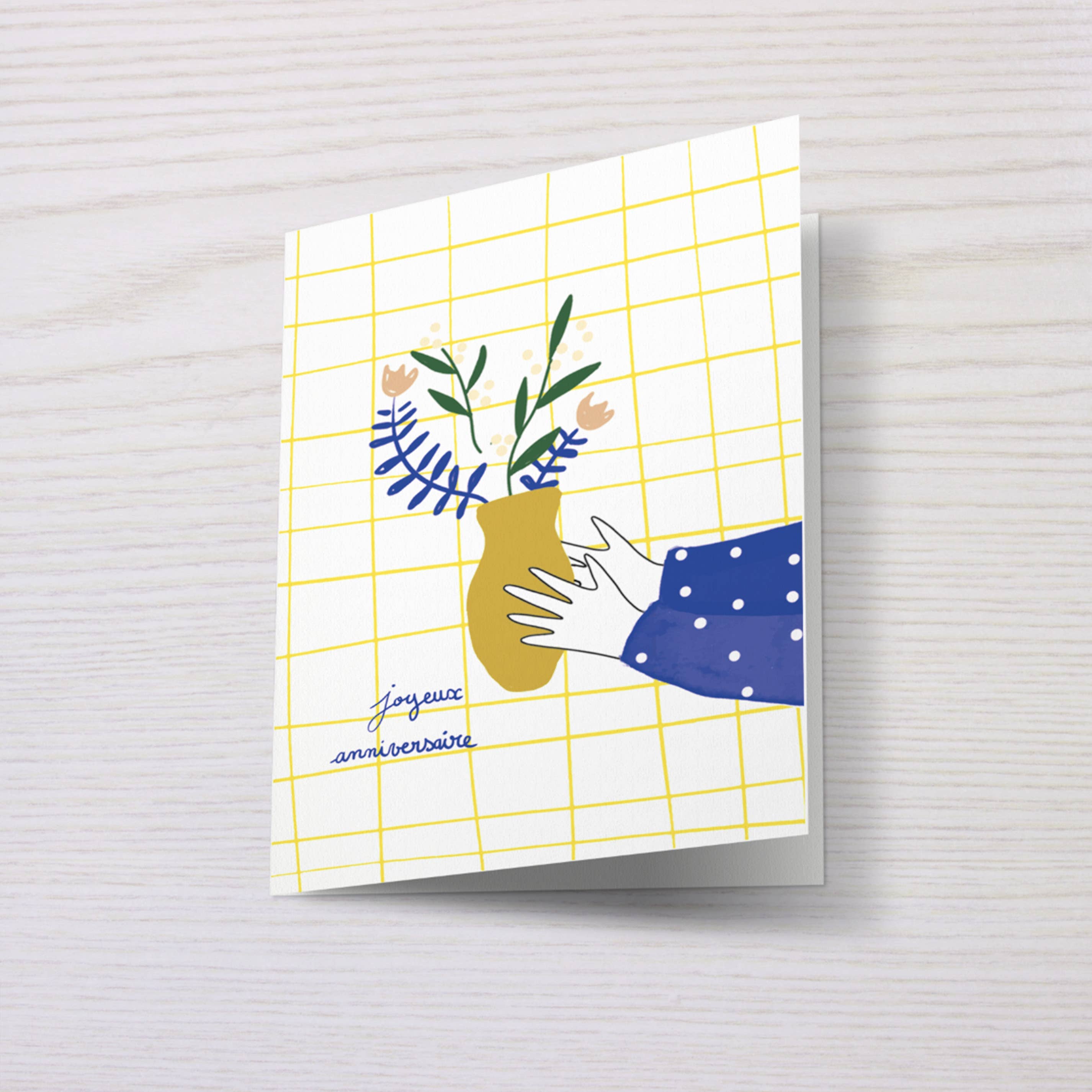 MY LOVELY THING – postal de parabéns por atacado – Cartão Dobrável de Flores para Aniversário3