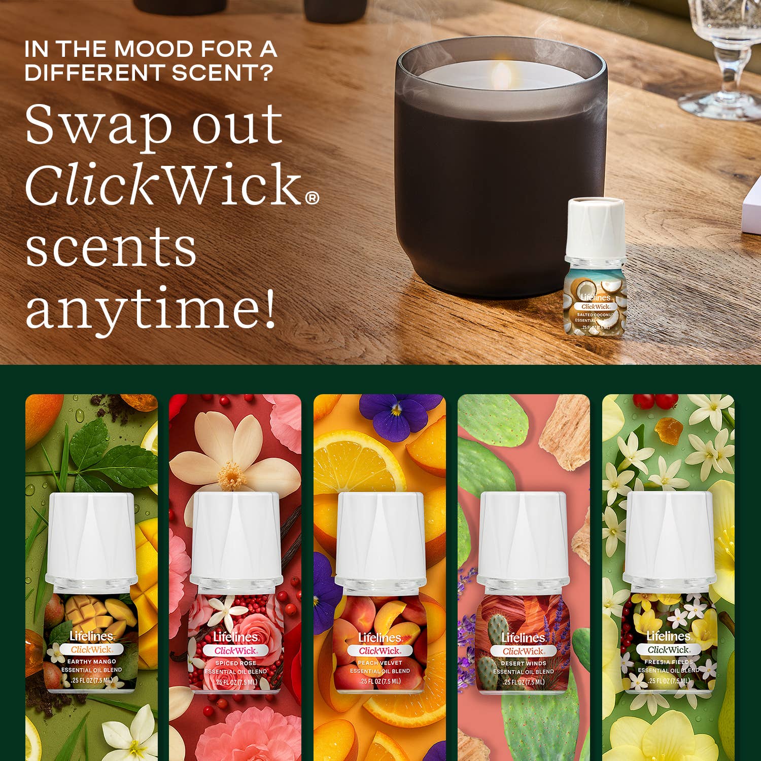 Lifelines - Wholesale Essential Oil - ClickWick Salted Coconut Refill4