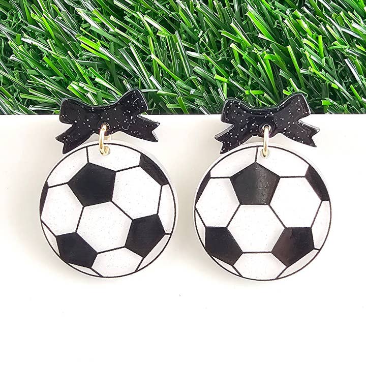 Pendientes de Balón de Fútbol // Joyería, Día del Partido para venta al por mayor de Spiffy & Splendid