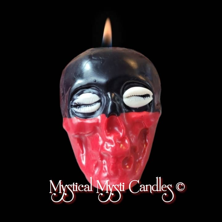 Med Skull w/ Cowrie OR Mirror Eyes (two-tone) - Wholesale for wholesale by Mystical Mysti Candles