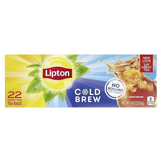 Lipton & TAZO - Wholesale Tea Bags - Lipton Cold Brew Family Iced Black Tea Bags, 22 ct