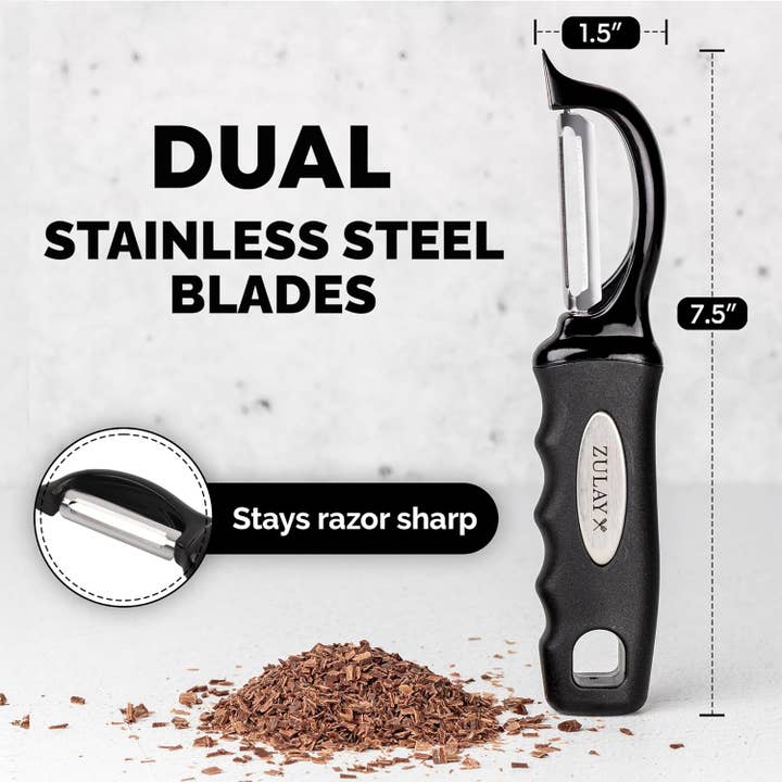 Zulay Kitchen - Wholesale Peeler - Stainless Steel Swivel Fruits & Vegetable Peeler1