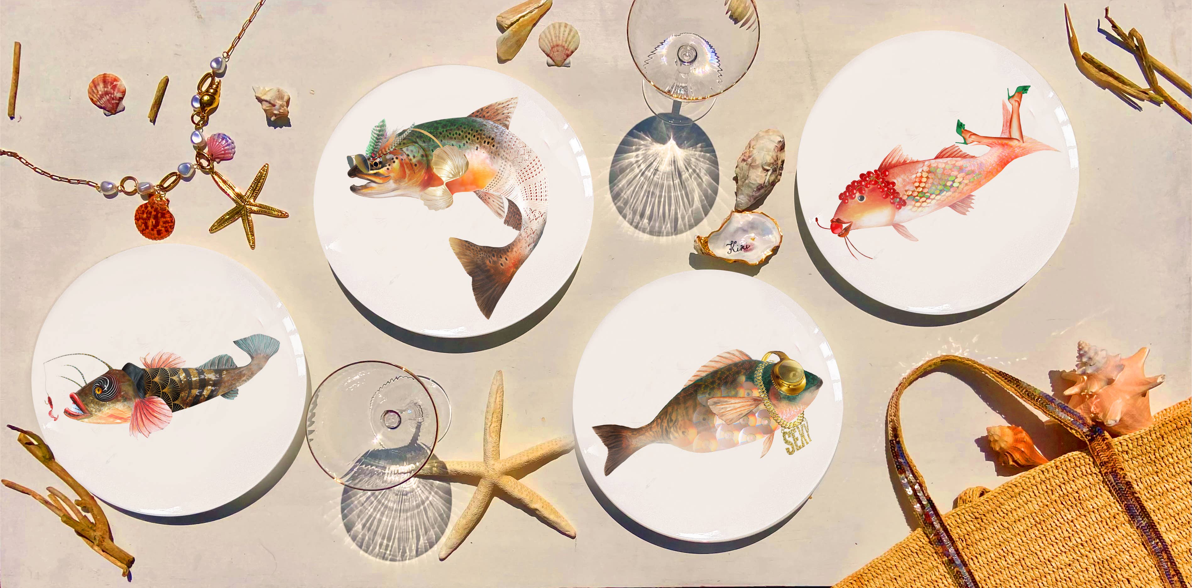 Bordy's - Wholesale Dinnerware Set - Catchy - 2. The Sunset Catch dinner plates6