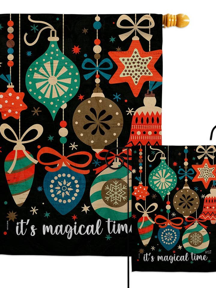 Ornements magiques Drapeau de décoration hivernale au pays des merveilles hivernales pour la vente par Two Group Flag Co