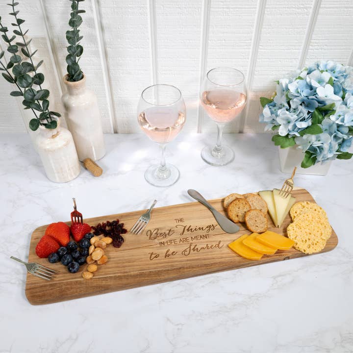 Pavilion - Wholesale Cheese Board - Best Things - 21" Acacia Cheese/Bread Board Set1