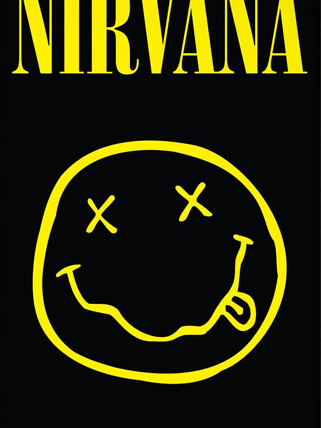 Nirvana - Smiley Logo 11x17 Bag and Boarded Poster for wholesale by Pyramid America