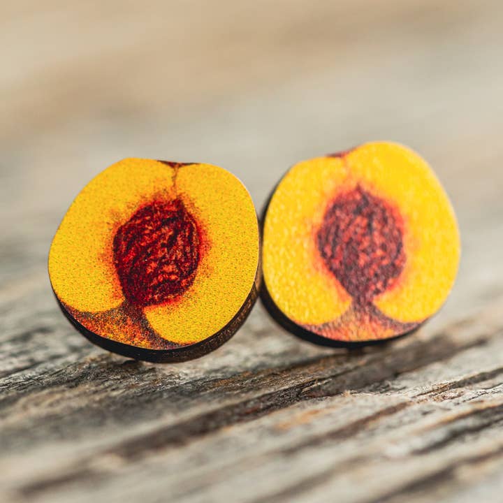 Brincos de pêssegos por atacado de Plant Posse