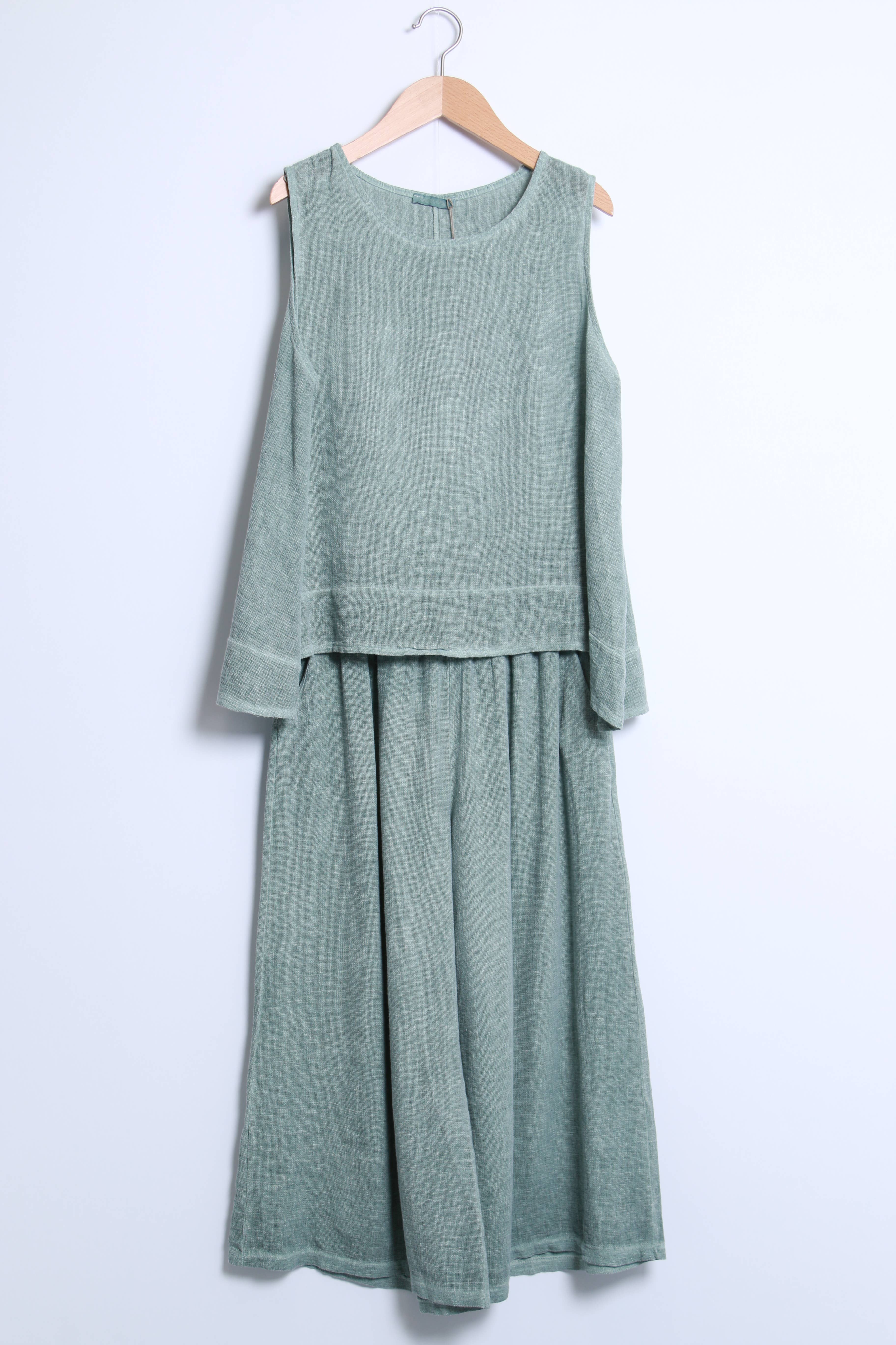 Shyloh - Vendita all'ingrosso Camicetta - Donna - Top ampio senza maniche in lino cotone 1581816